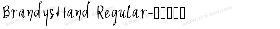 BrandysHand Regular字体转换
